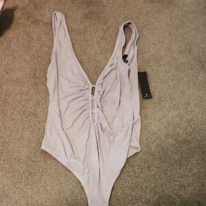 Ribbed Sage Green Bodysuit
